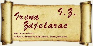 Irena Zdjelarac vizit kartica